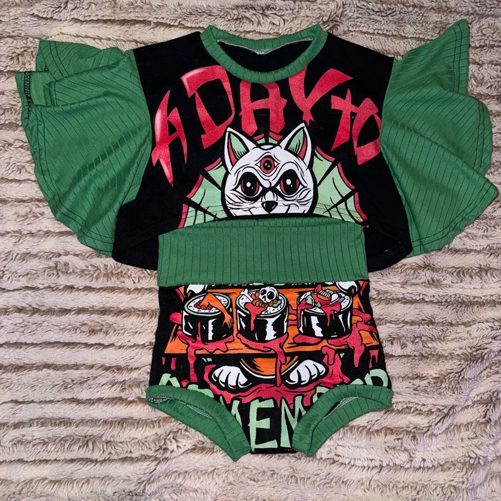 Upcycled outfit 2t